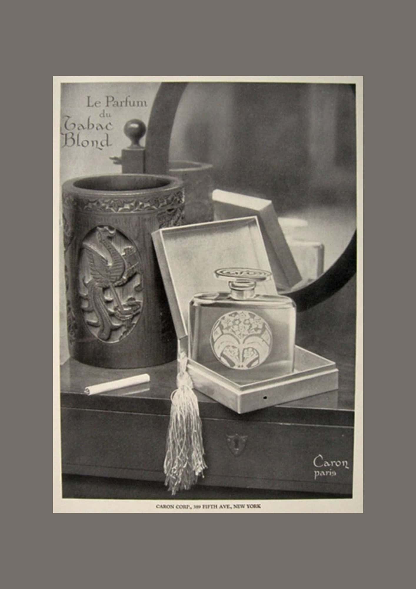 În 1919, casa Caron a creat Tabac Blond, parfumul